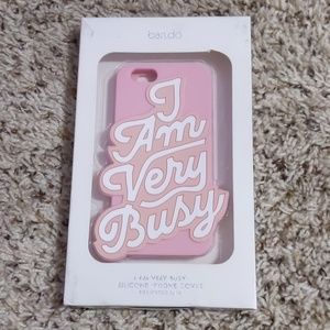 New! I am busy Silicone Pink iPhone 6/6s Case